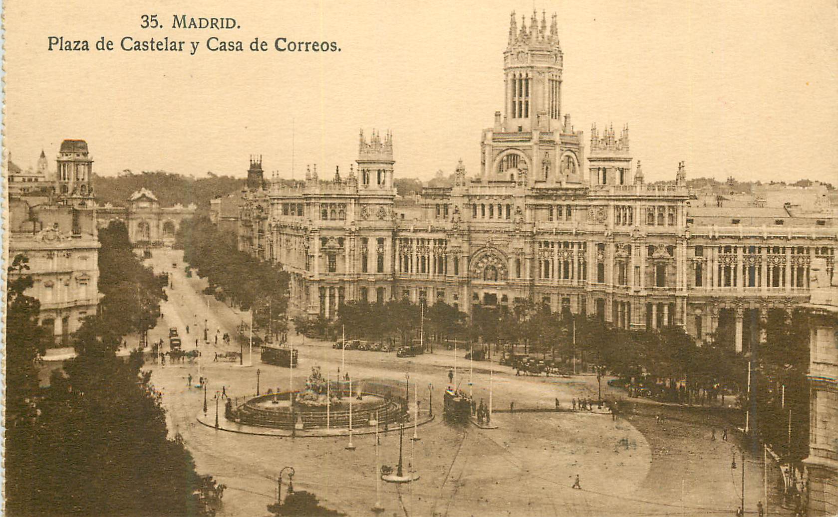CPA Madrid Plaza de Castelany Casa de Correos 