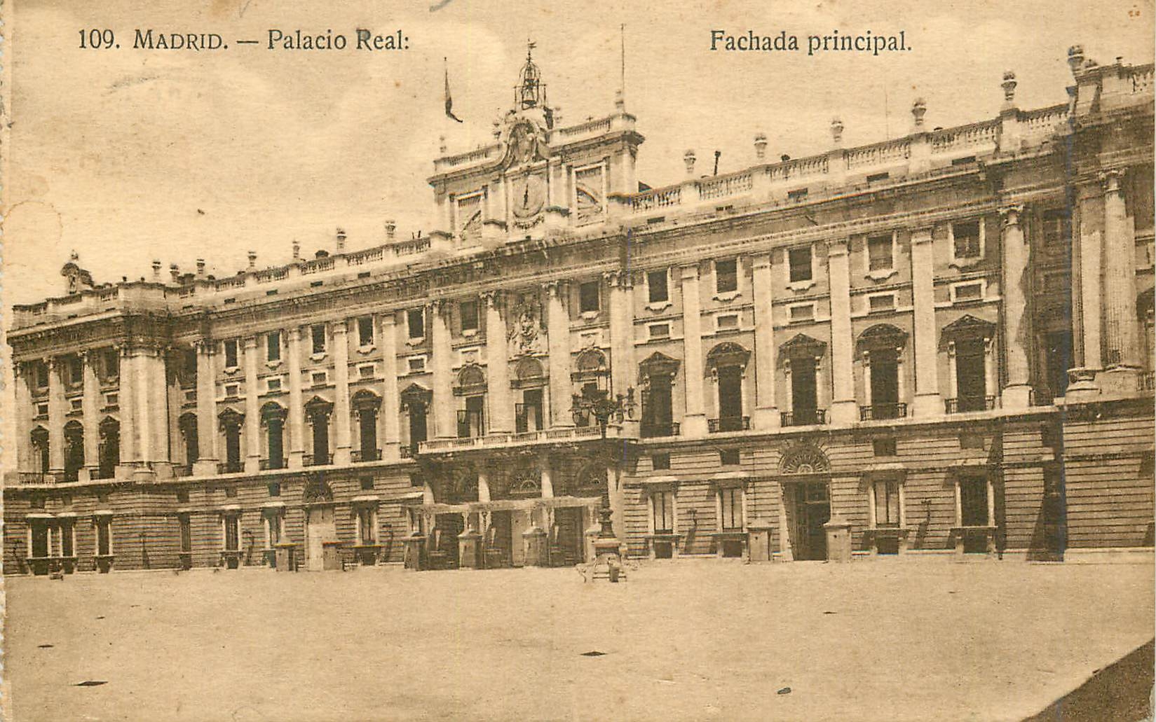 CPA Madrid Palacio Real Fachada principal 