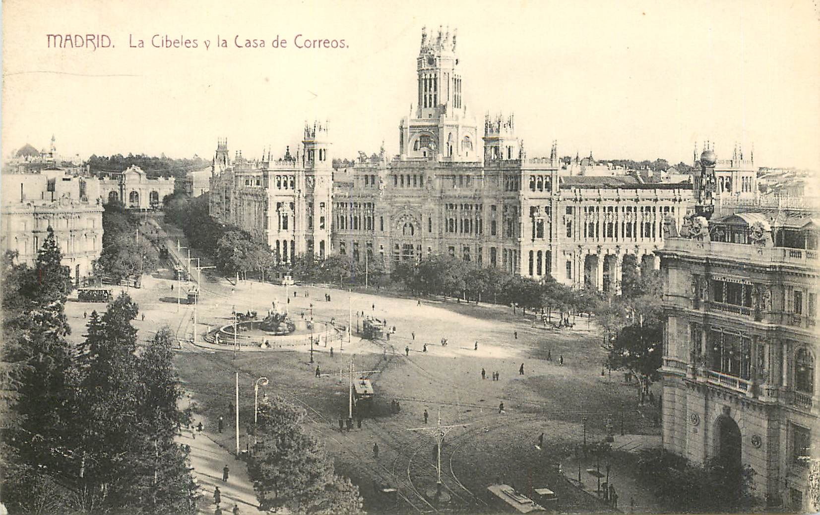 CPA Madrid La Cibeles y la Casa de Correos 