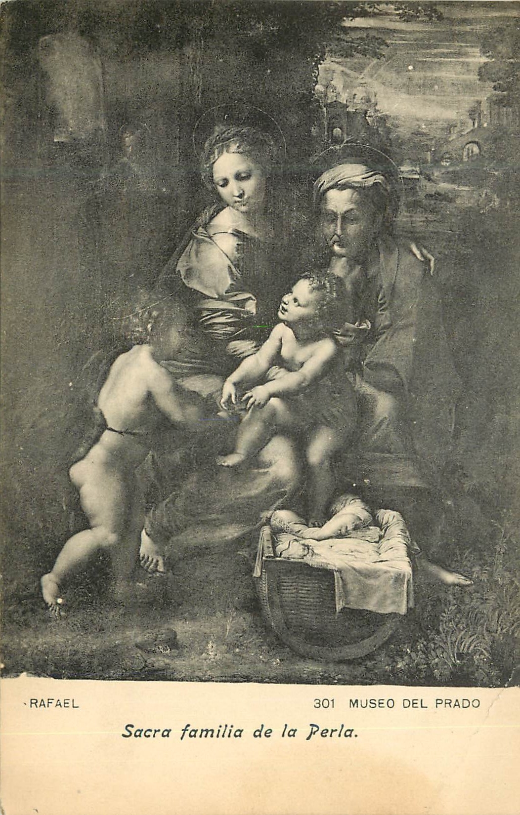 CPA Sacra familia de la Perla Museo del Prado 