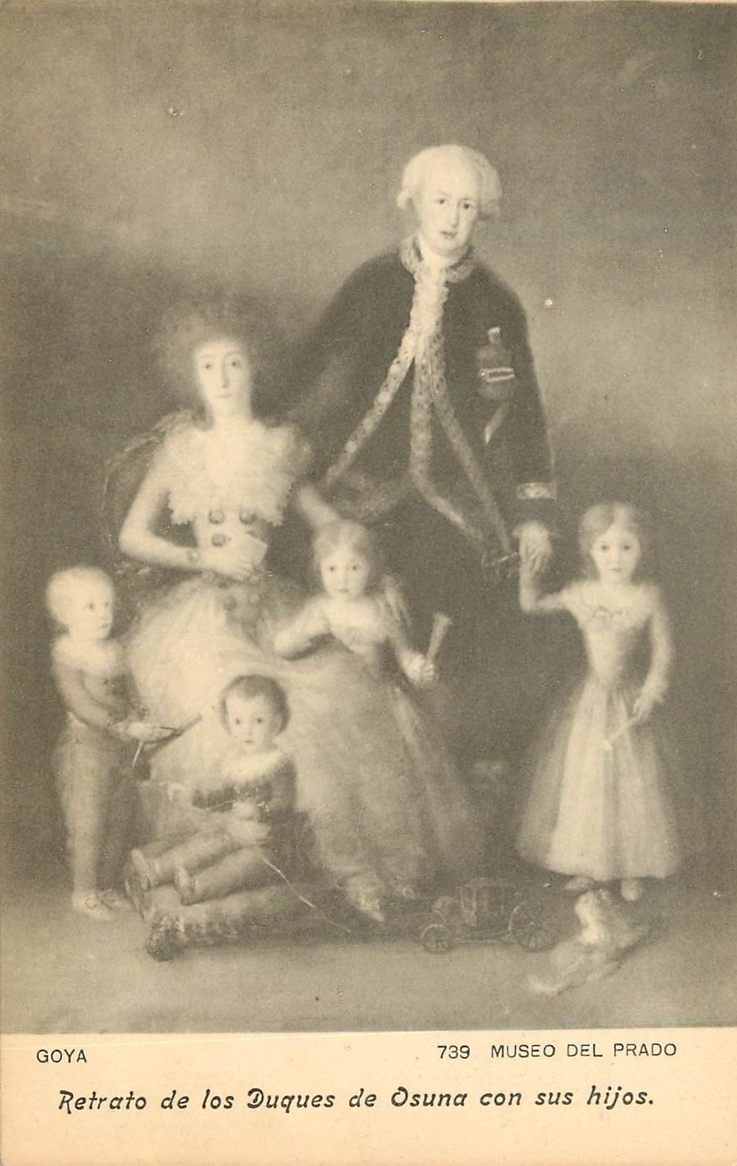 CPA Retrato de los Duques de Osuna con sus hijos Museo del Prado 