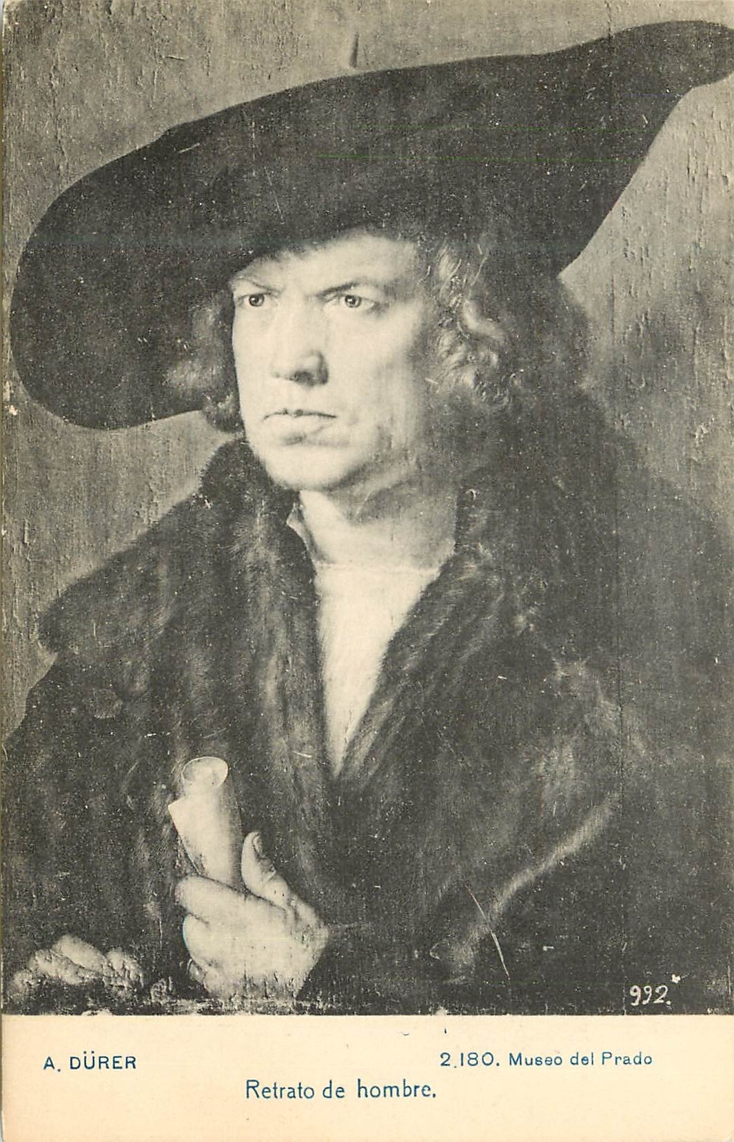 CPA Retrato de hombre Museo del Prado 