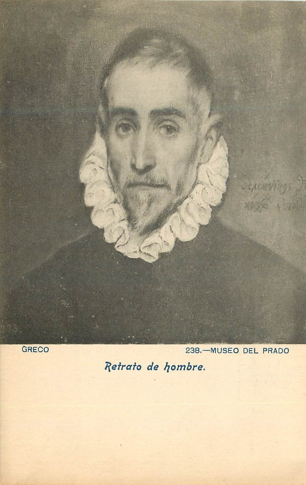 CPA Retrato de hombre Museo del Prado 