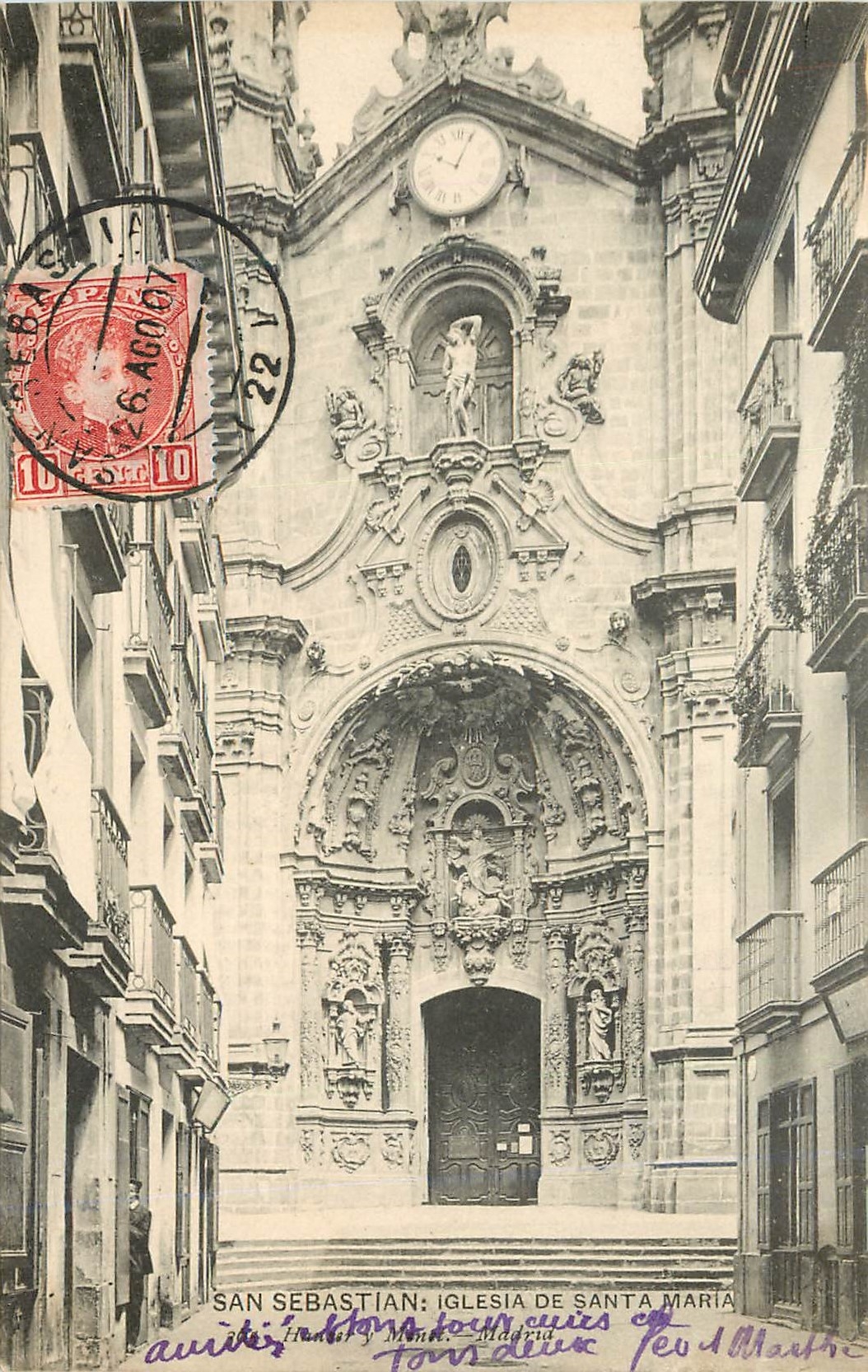 CPA San Sebastian Iglesia de Santa Maria 