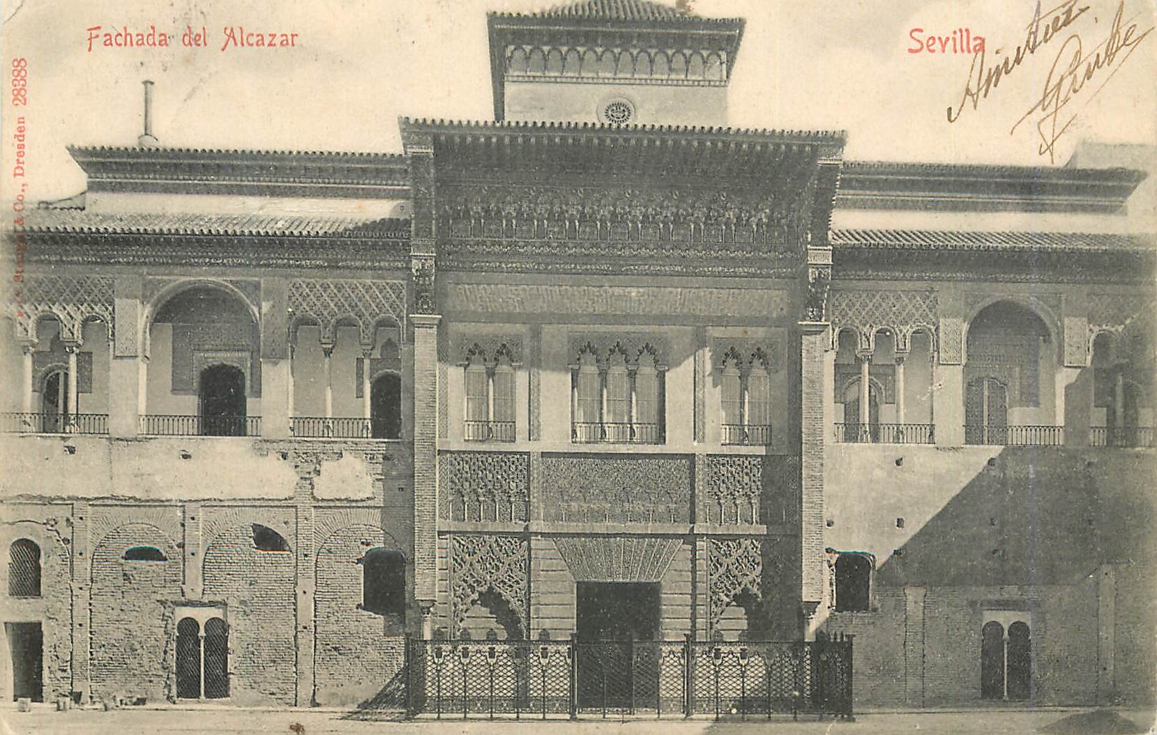 CPA Sevilla Fachada del Alcazar 