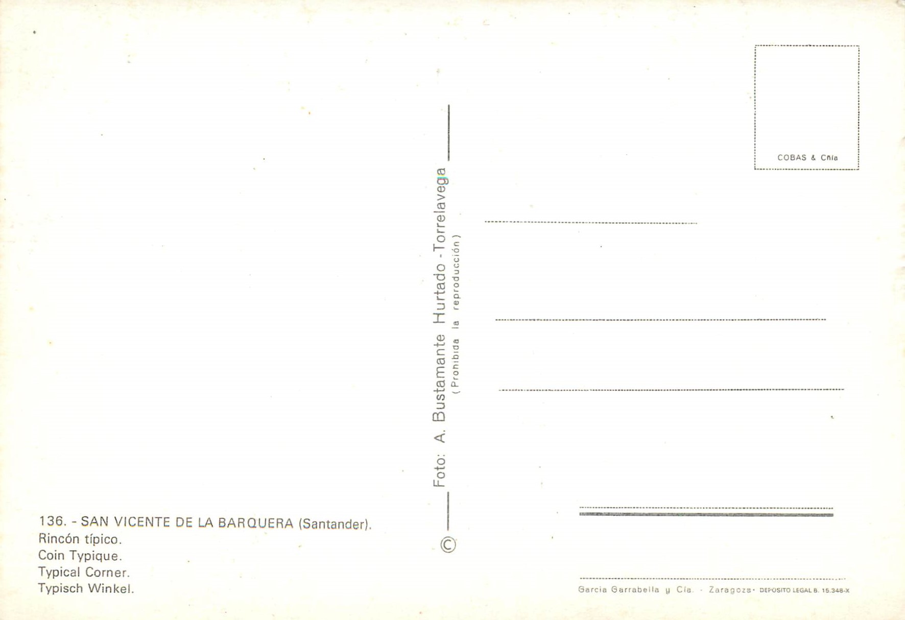 CPM San Vicente de la Barquera Santander Coin typique  — Back
