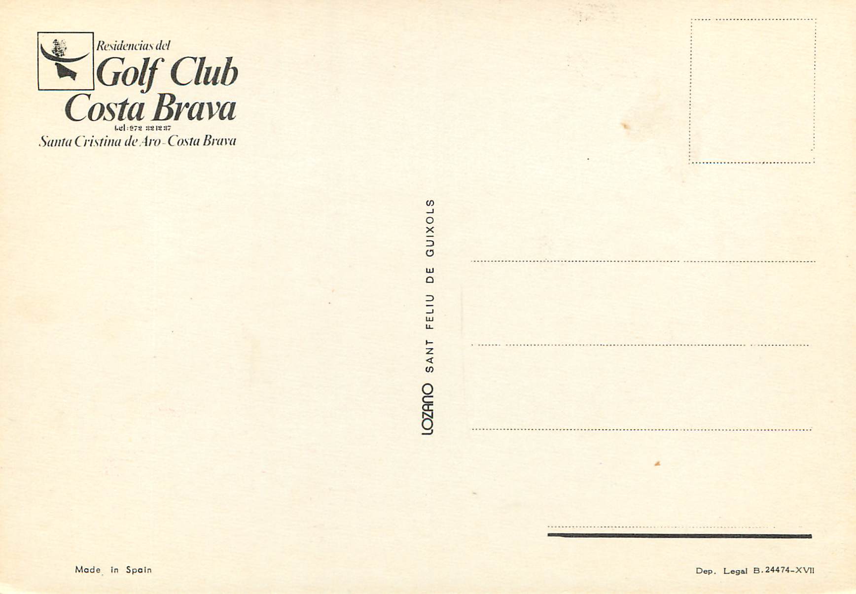 CPM Residencias del Golf Club Costa Brava  — Rückseite
