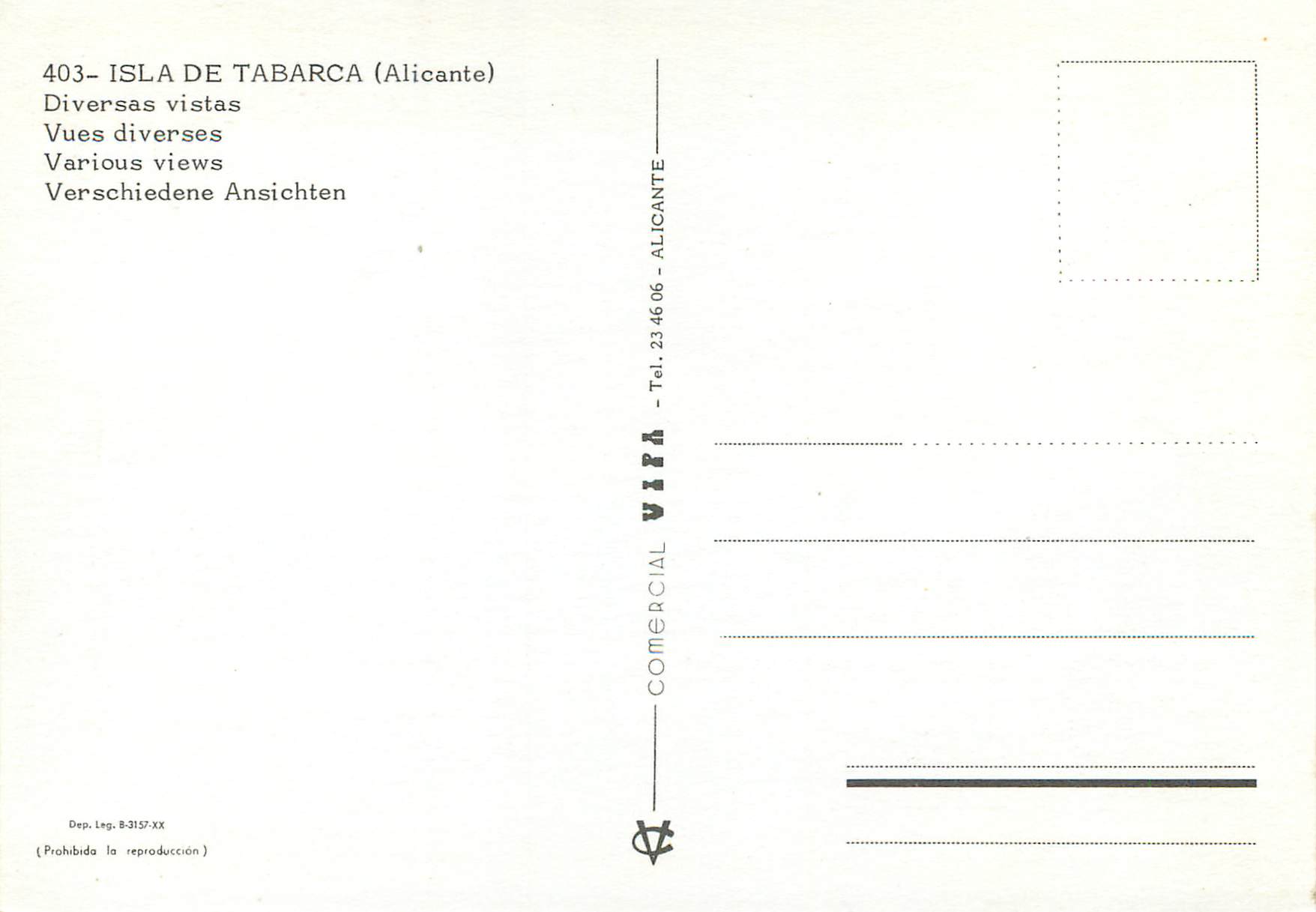 CPM Isla de Tabarca Alicante Vues diverses  — Verso