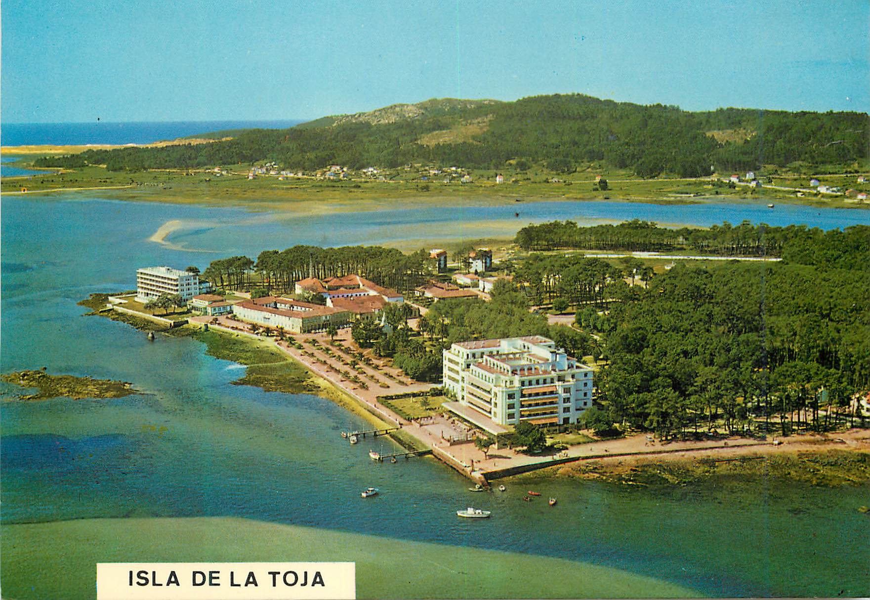 CPM Isla de Toja Pontevedra Vue aerienne avec le Gran Hotel et Residence Louxo 