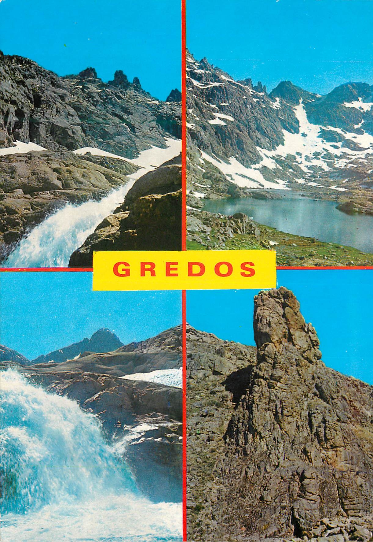 CPM Gredos Avila Cascada Charco de la Esmeralda Al fondo el Pico Almanzor 