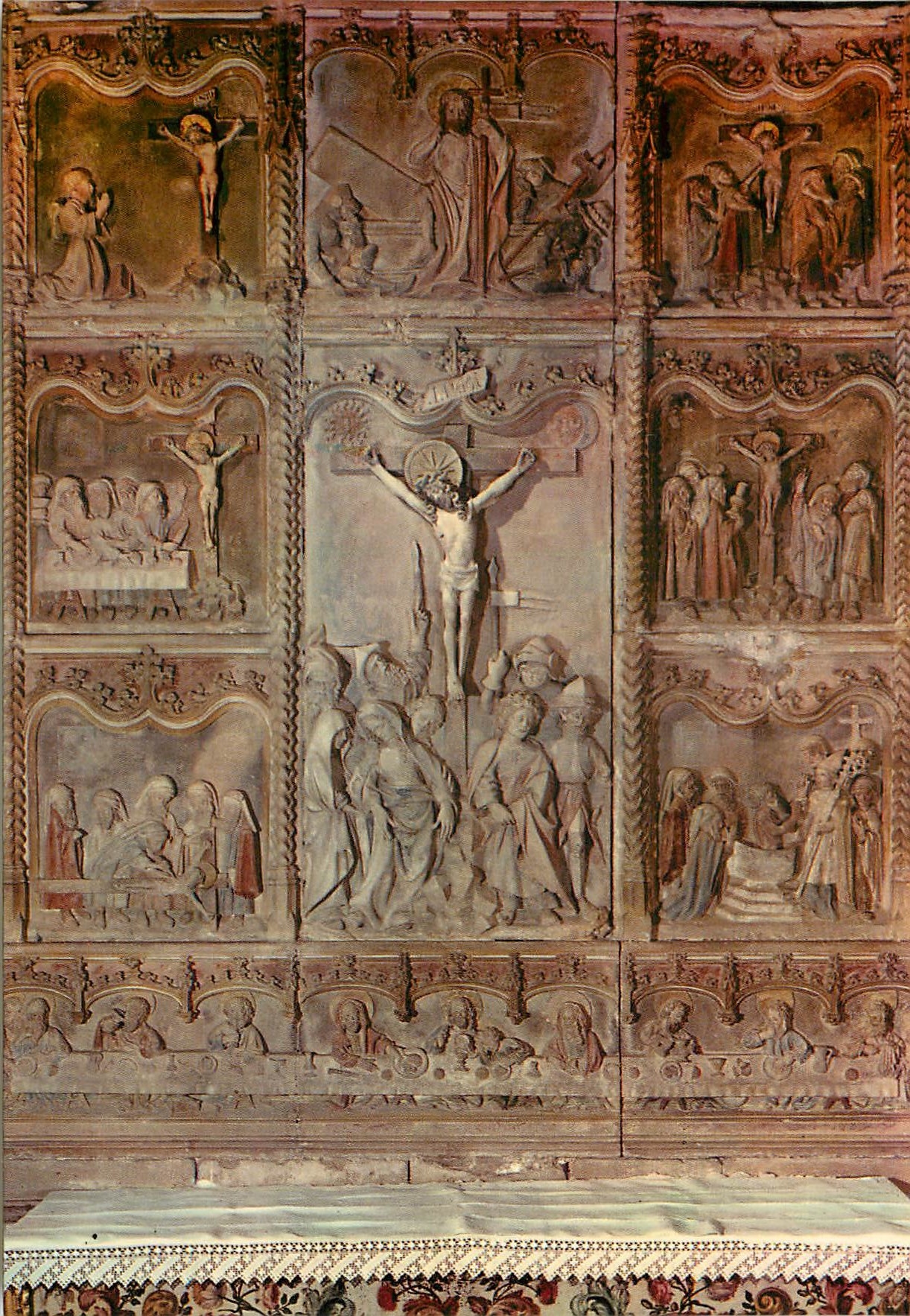 CPM Sanctuario de San Salvador Retablo Passio Imaginia Felanitx Mallorca 