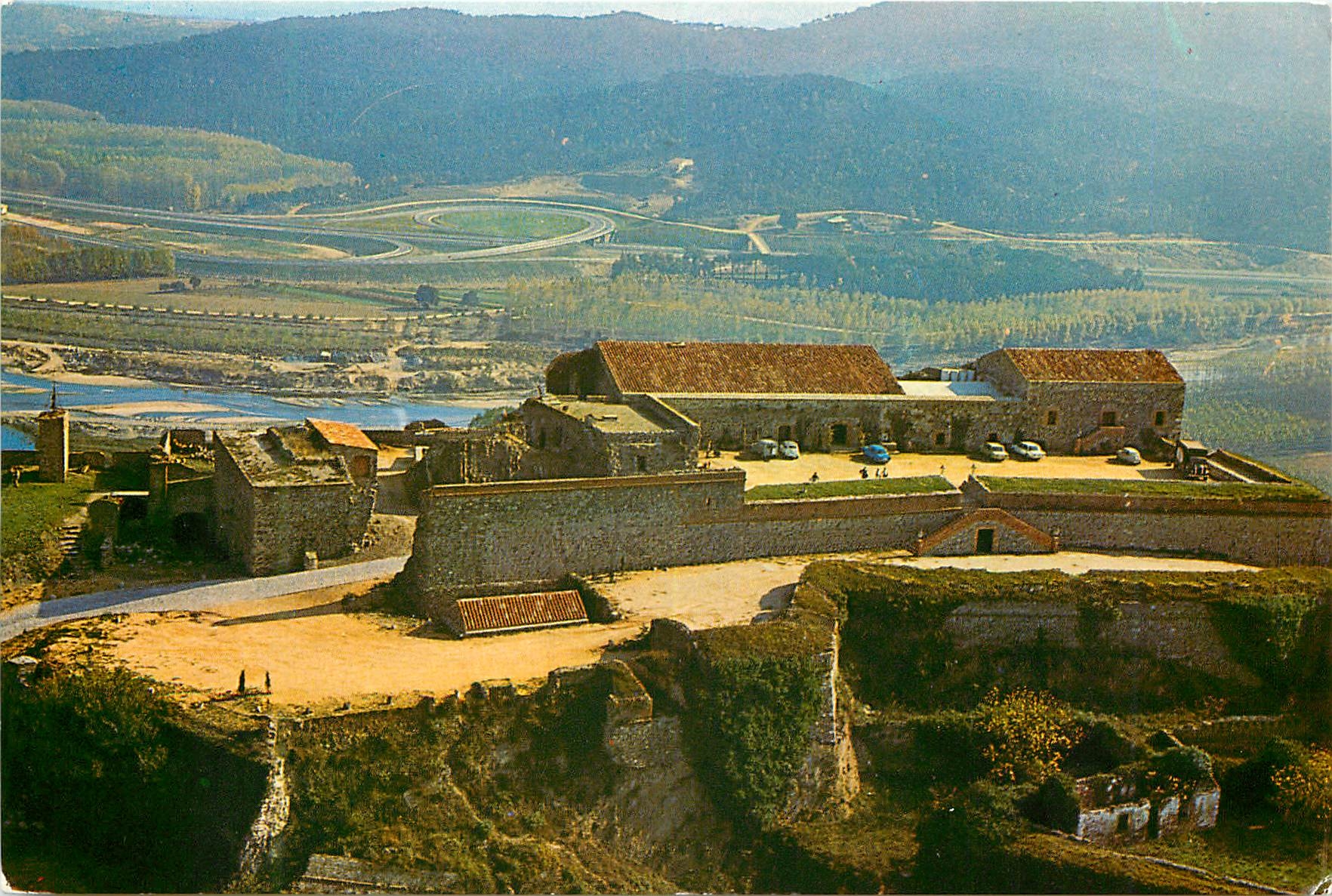 CPM Castillo Fortaleza Hostalrich Gerona Monumento historico artistico Vista aerea 