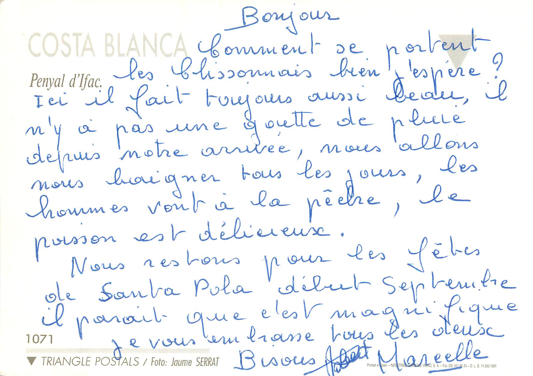 CPM Costa Blanca  — Verso