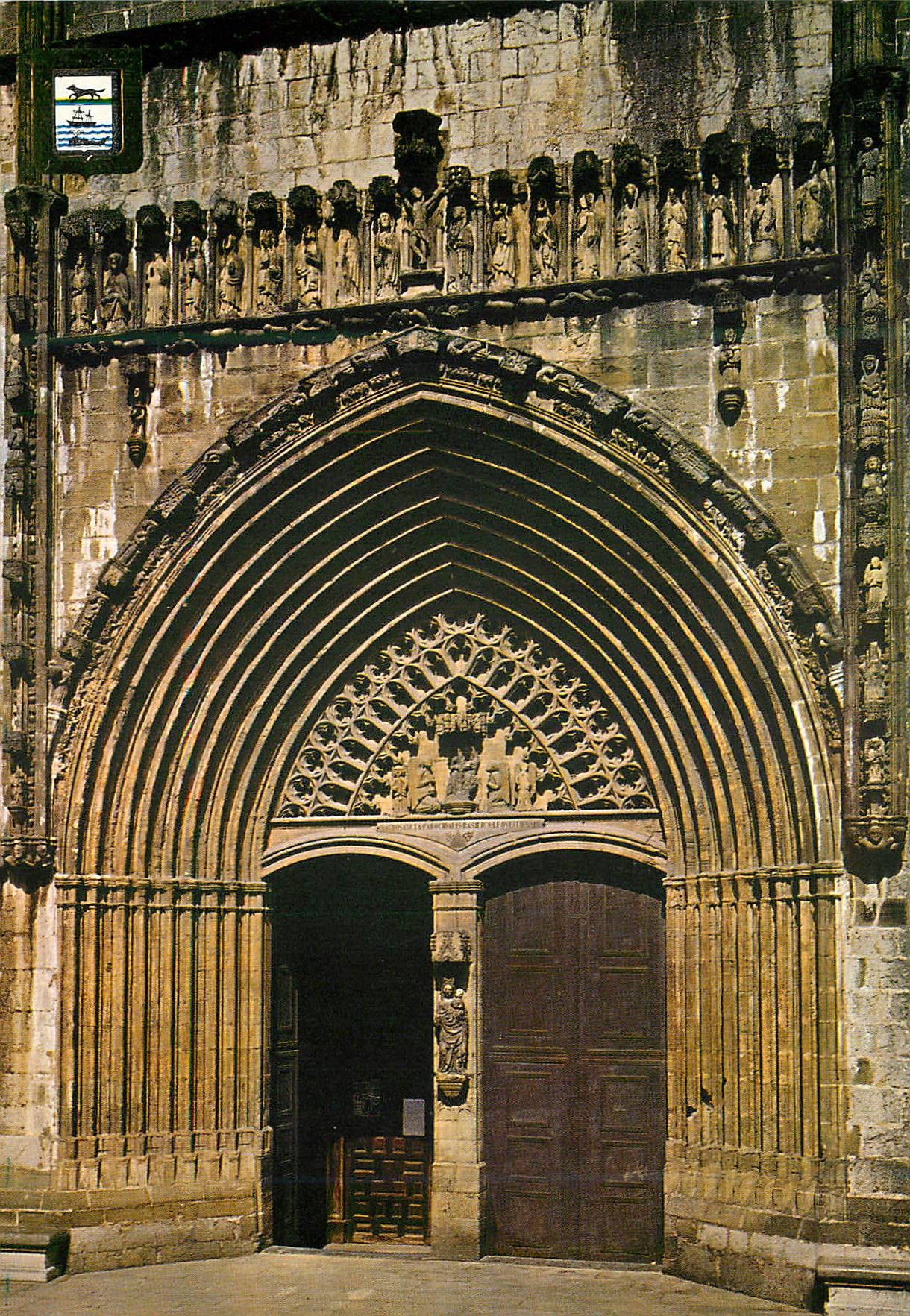 CPM Lequeitio Vizcaya Portail Paroiane de Santa Maria 