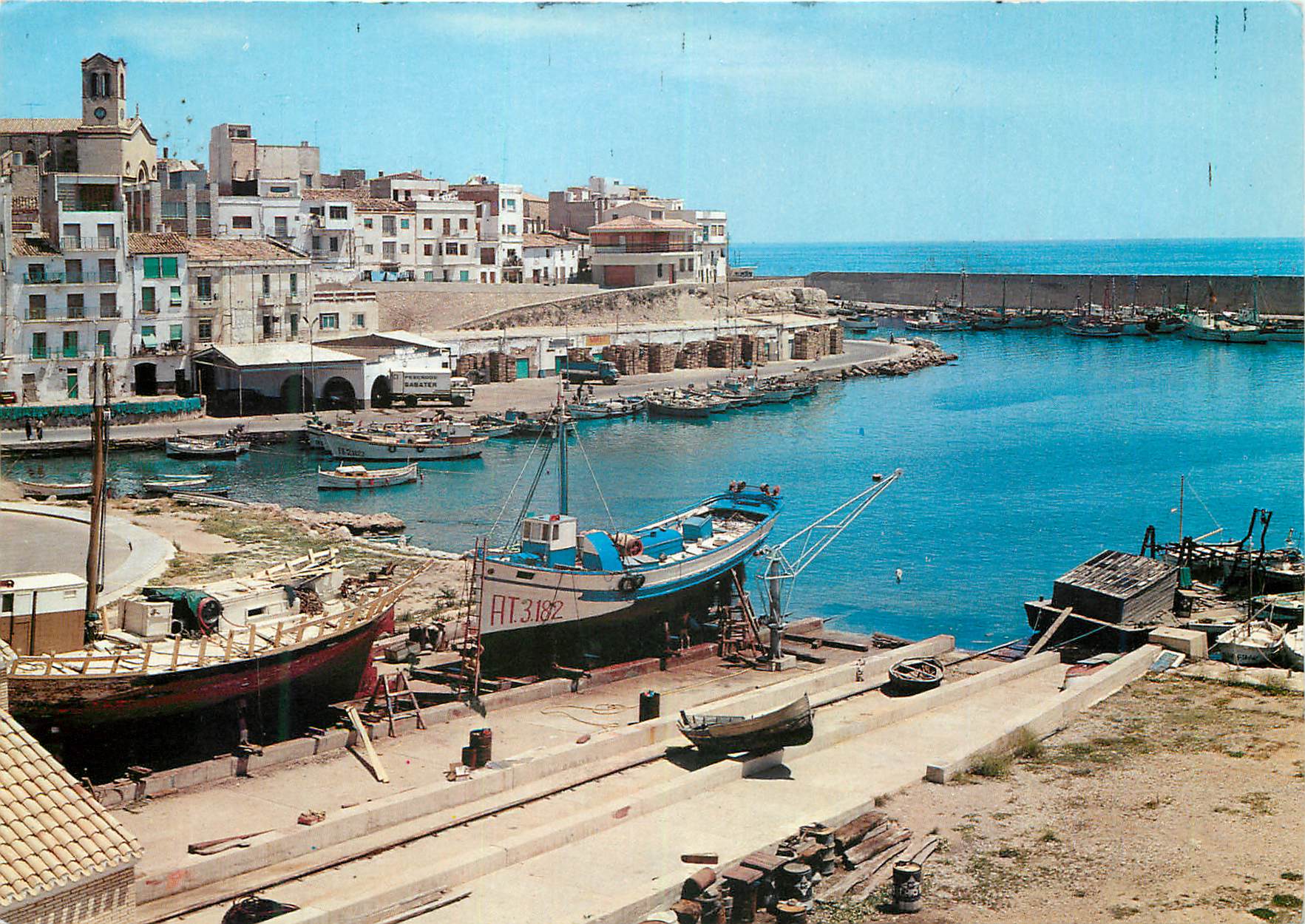 CPM Costa Dorada Tarragona Ameilla de Mar Le port Bateaux