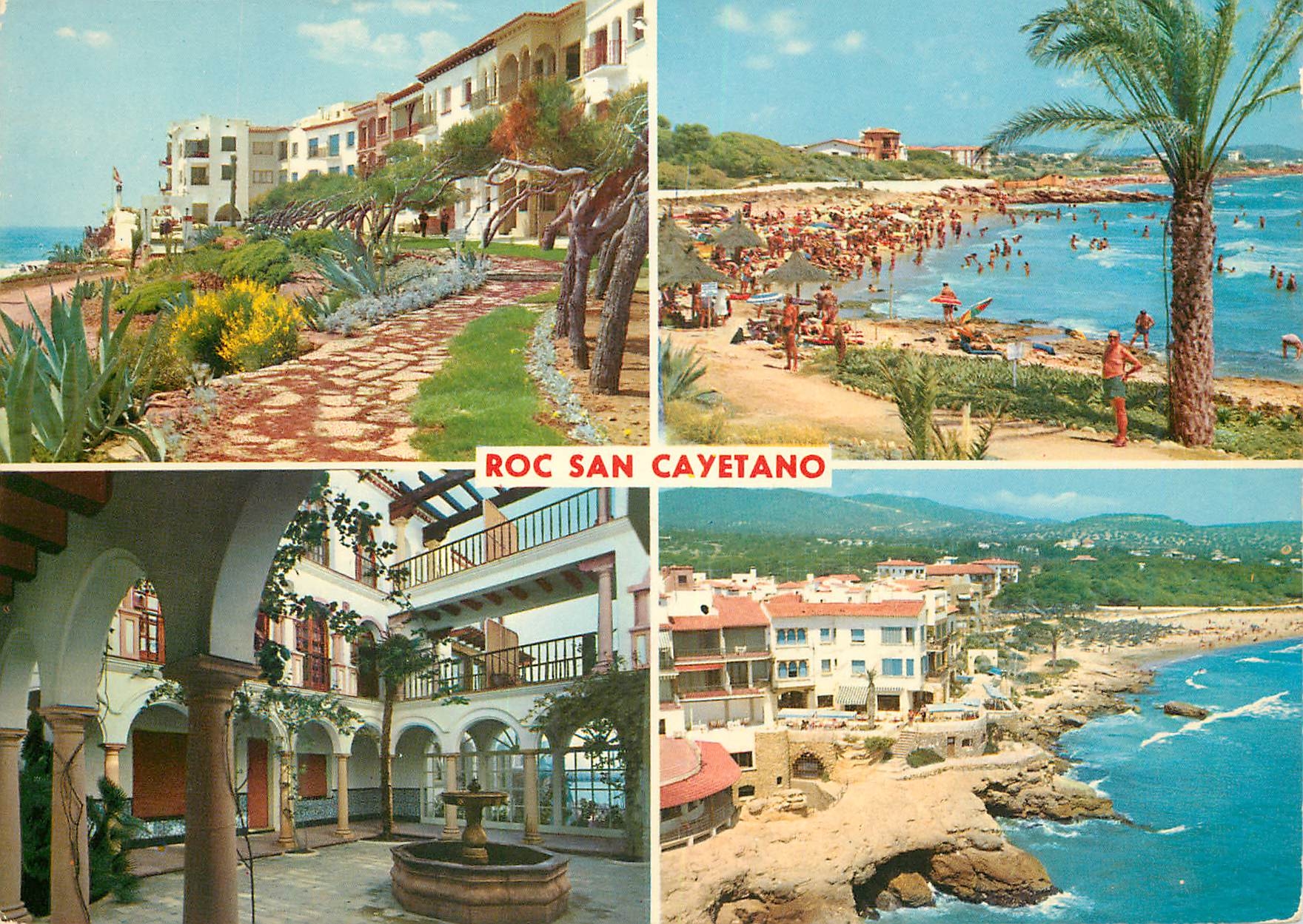 CPM Costa Dorada Tarragona Roda de Bara Roc San Cayetano Plage 