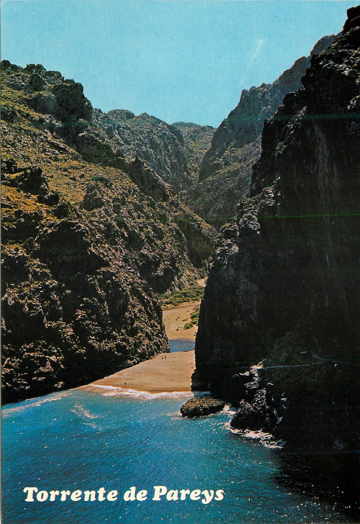 CPM Mallorca Baleares Espana La Calobra Desembocadura del Torrente de Pareus Vista aerea 