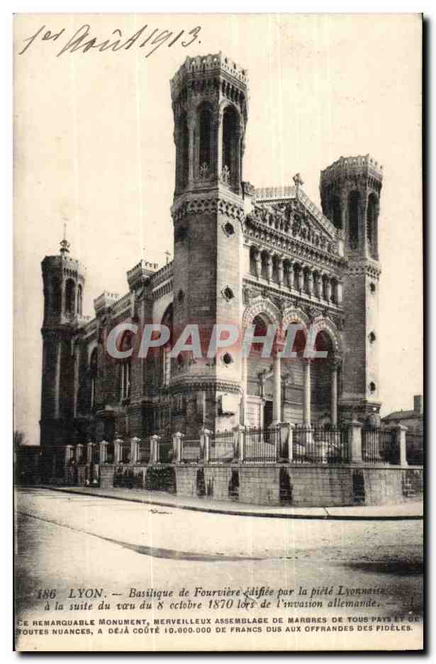 Lyon CPA Basilique de la Fourviere par la piete Lyonnaise