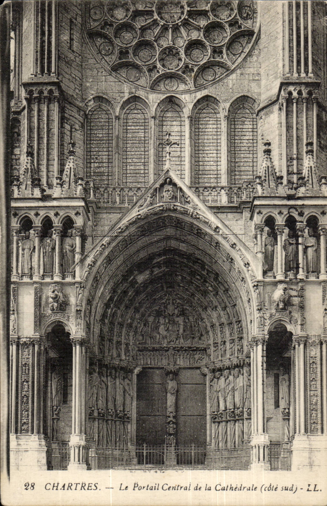 Chartres CPA Le portail central de la cathedrale