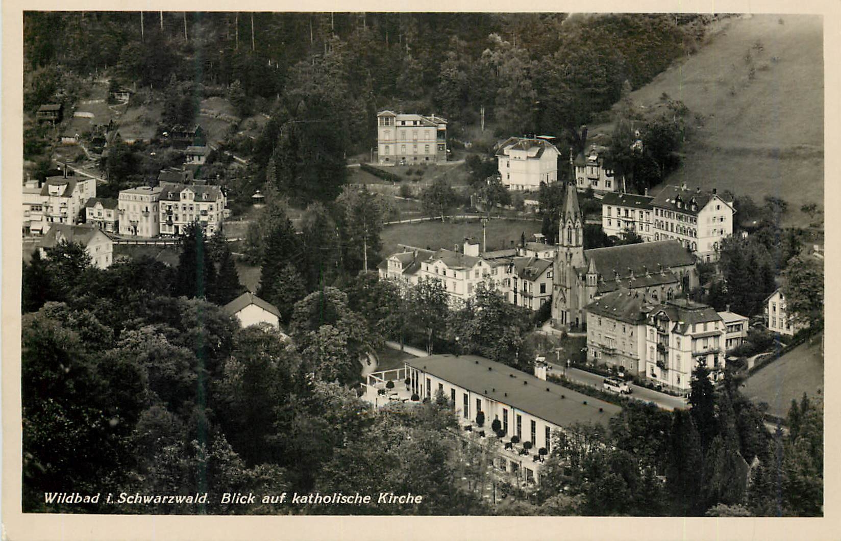 CPM Wildbad Schwarzwald Blick auf katholische Kirche 