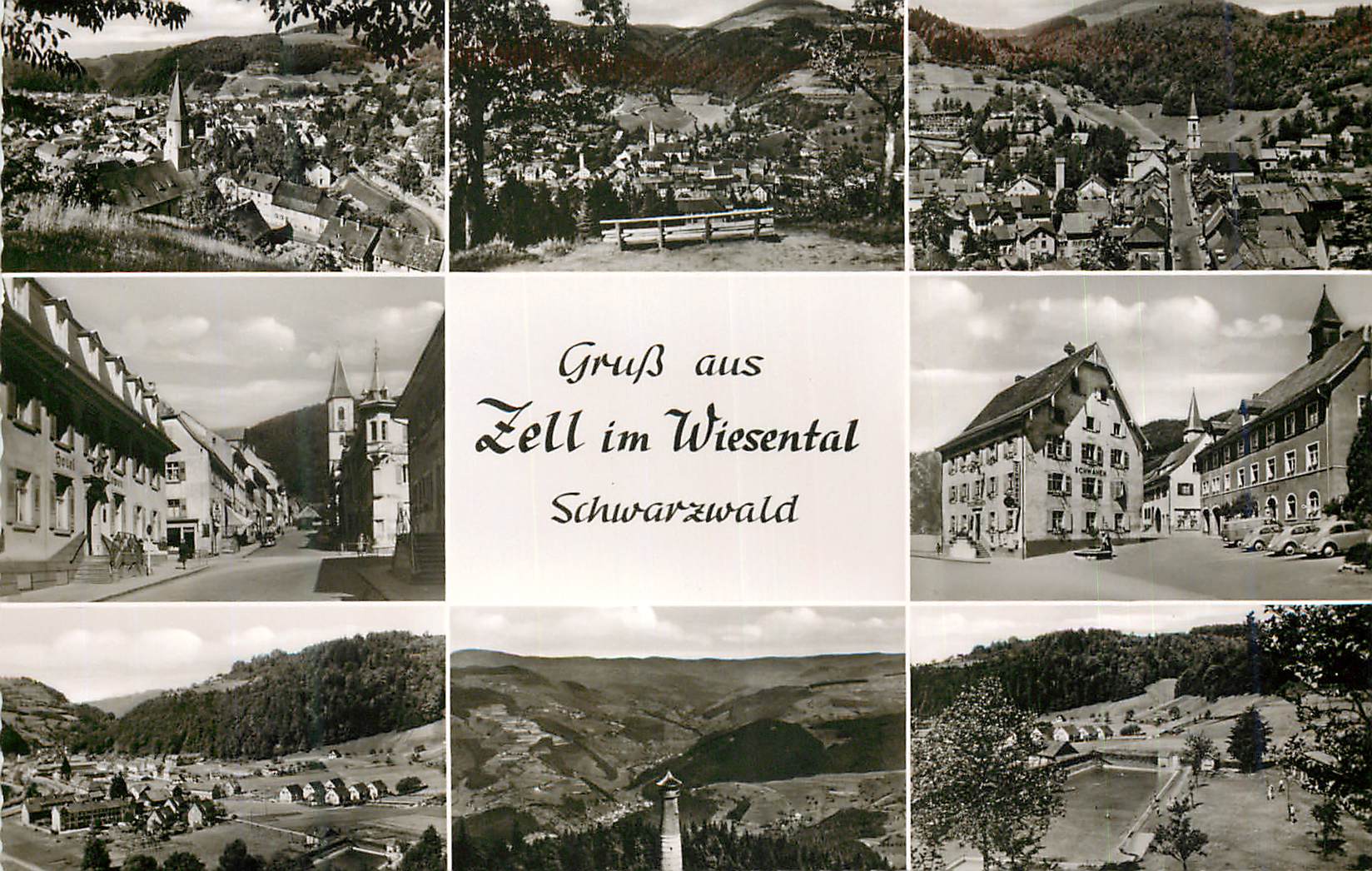 CPM Gruss aus Zell in Wiesental Schwarzwald 