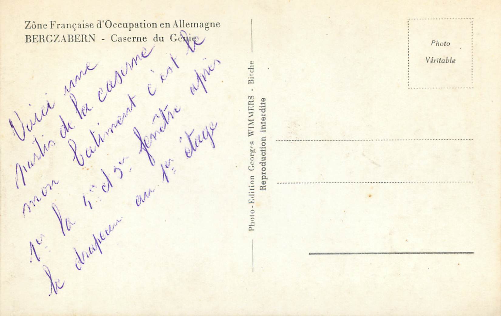 Bergzabern - Caserne du Génie — Zône Française d'Occupation en Allemagne — Reverso