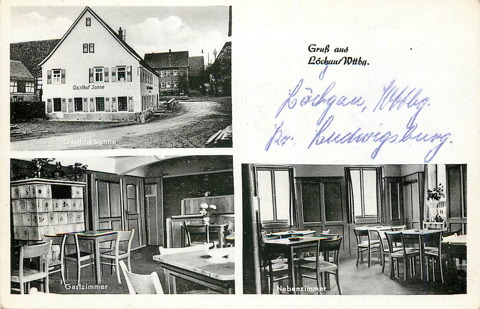 Gasthof Sonne — Löchhaus Wittig — Ansichtskarte Nr. 1280