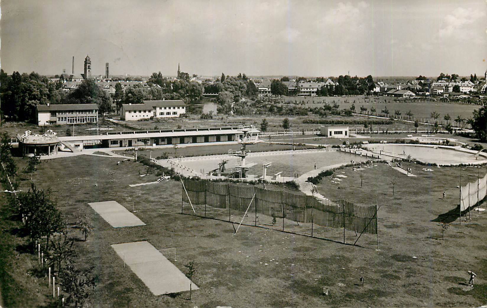 CPM Kehl am Rhein Jugendherberge mit Haus der Jugend u Stadt Schwimmbad 
