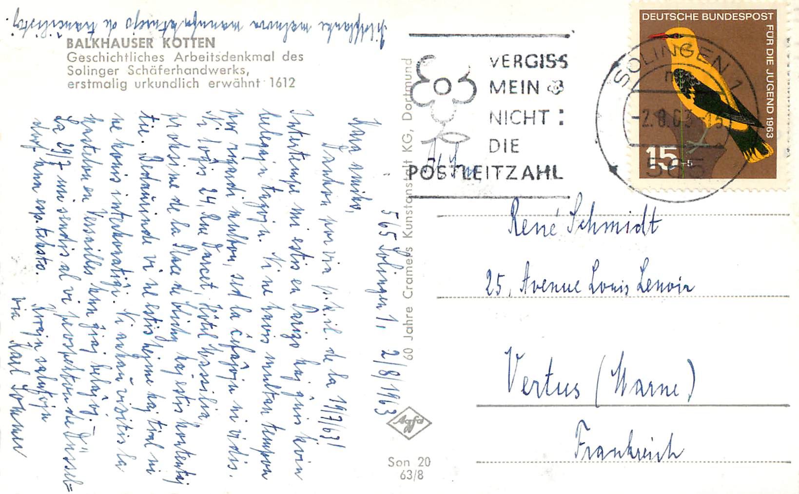 CPM Balkhauser Kotten Geschichtliches Arbeitsdenkmal des Solinger Schaferhandwerks  — Verso