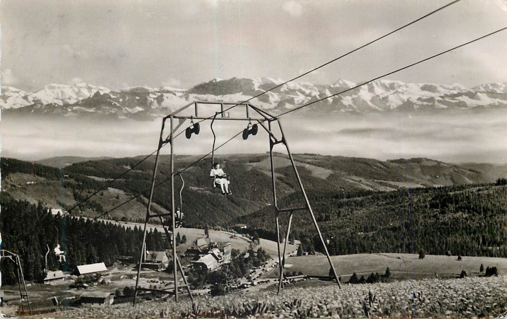 CPM Hote Feldbergerhof mit Schwebelift u Alpensicht Feldberg im Schwarzwald 