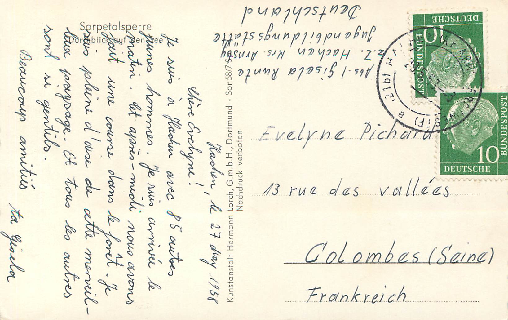 CPM Sorpeltalsperre  — Rückseite