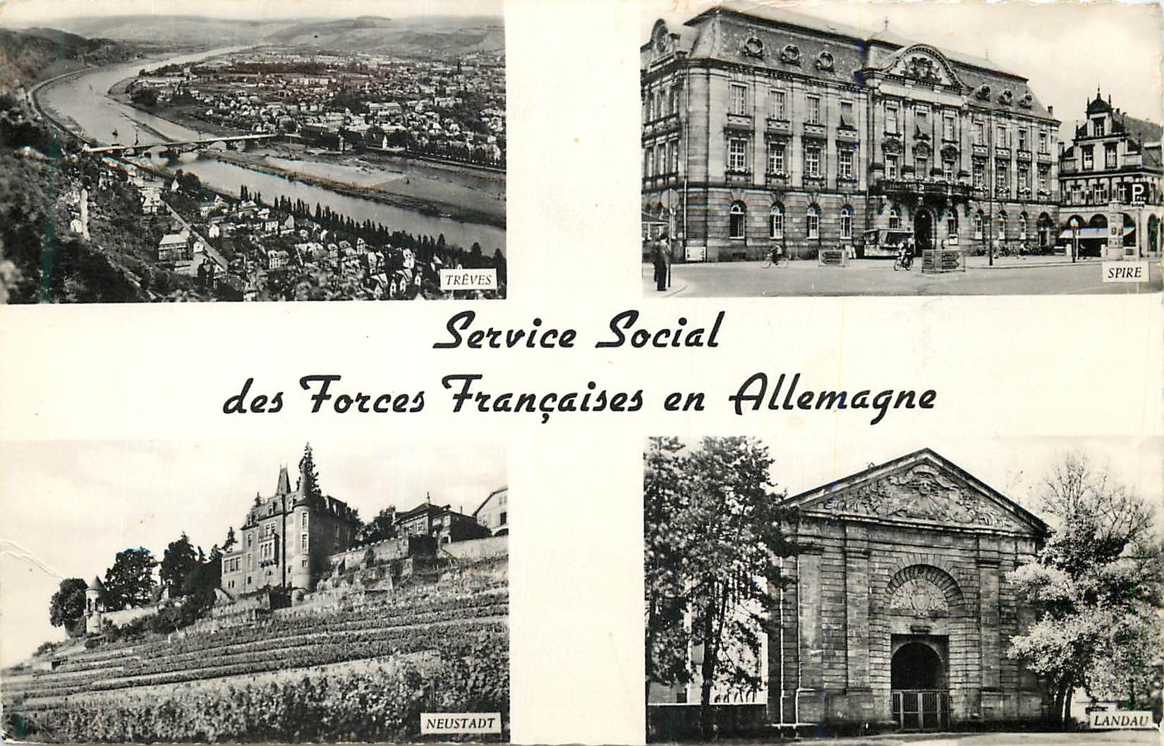 CPM Service Social des Forces Franchises en Allemagne Trevs Spire Neustadt Landau Militaria