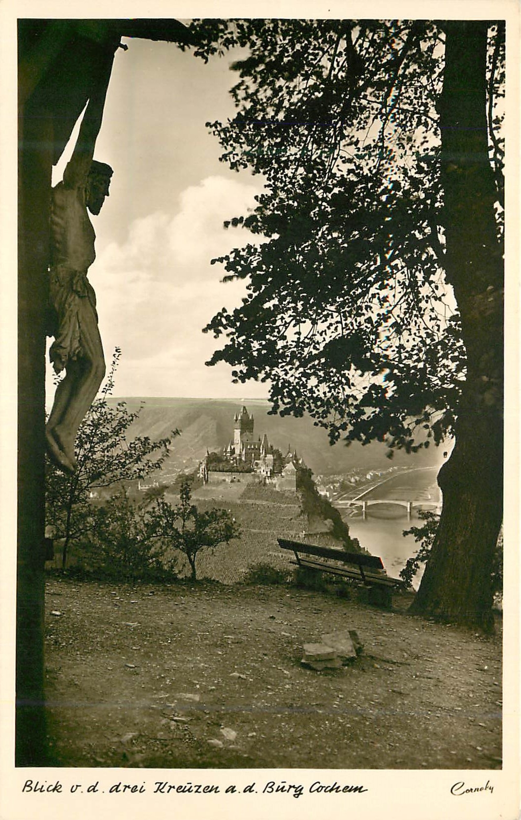 CPM Blick u d drei Kreuzen a d Burg Cochem 
