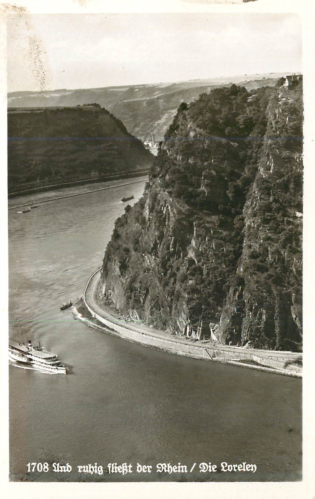 Le Rhin et les Loreley — vue du canyon — Postkartenverlag F. Wagner, Heimbach-Weis