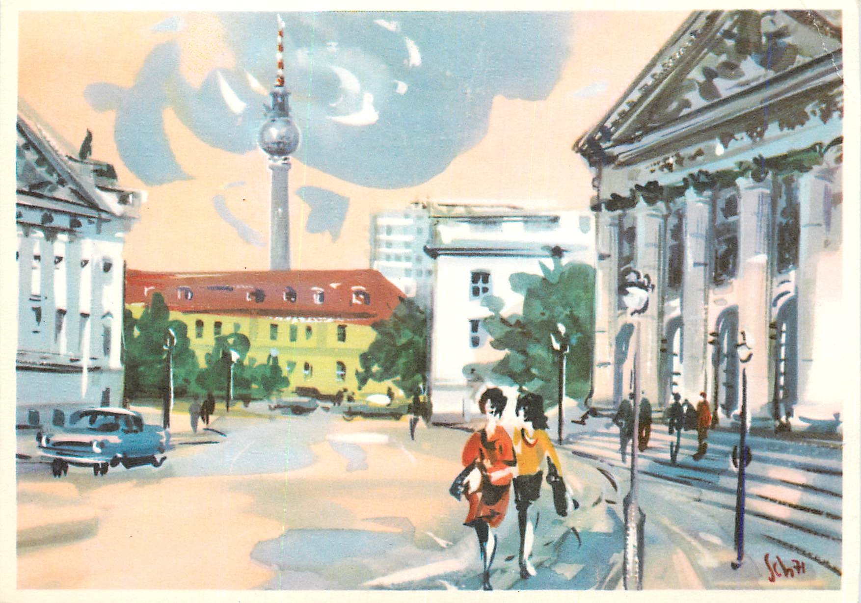 CPM Berlin Hauptstadt der DDR Blick auf die St Hedwigs Kathedrale 