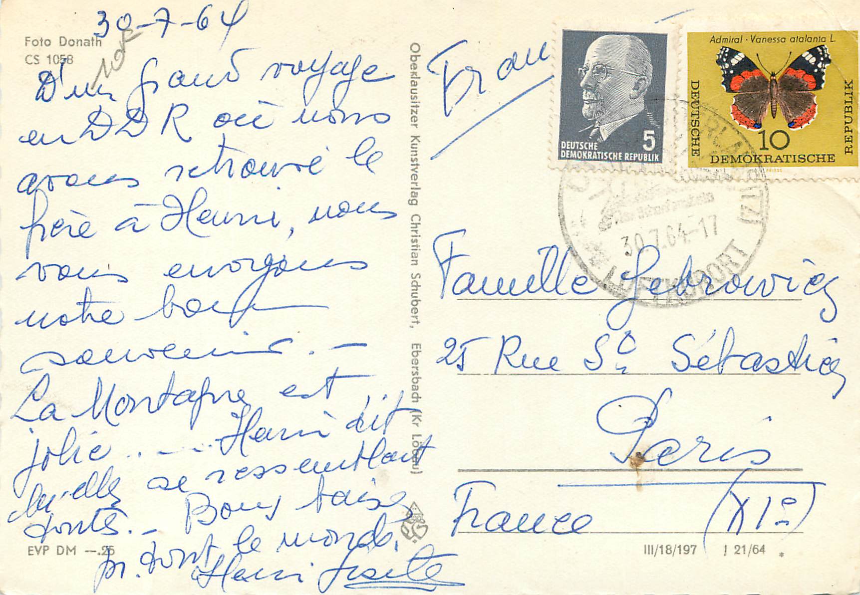 CPM Kurort Oybin  — Rückseite