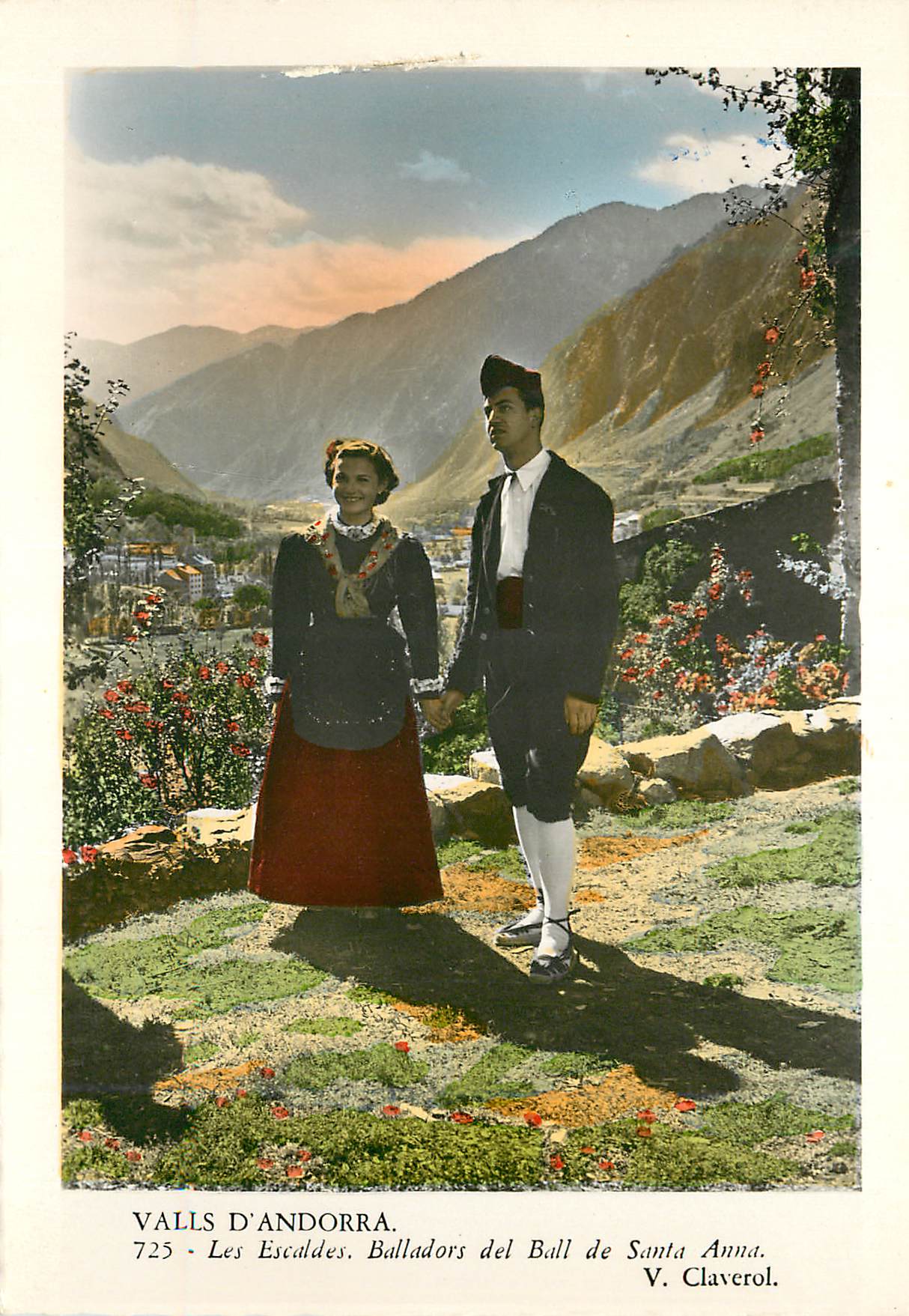 CPM Valls d Andorra Les Escaldes Balladors del Ball de Santa Anna Folklore