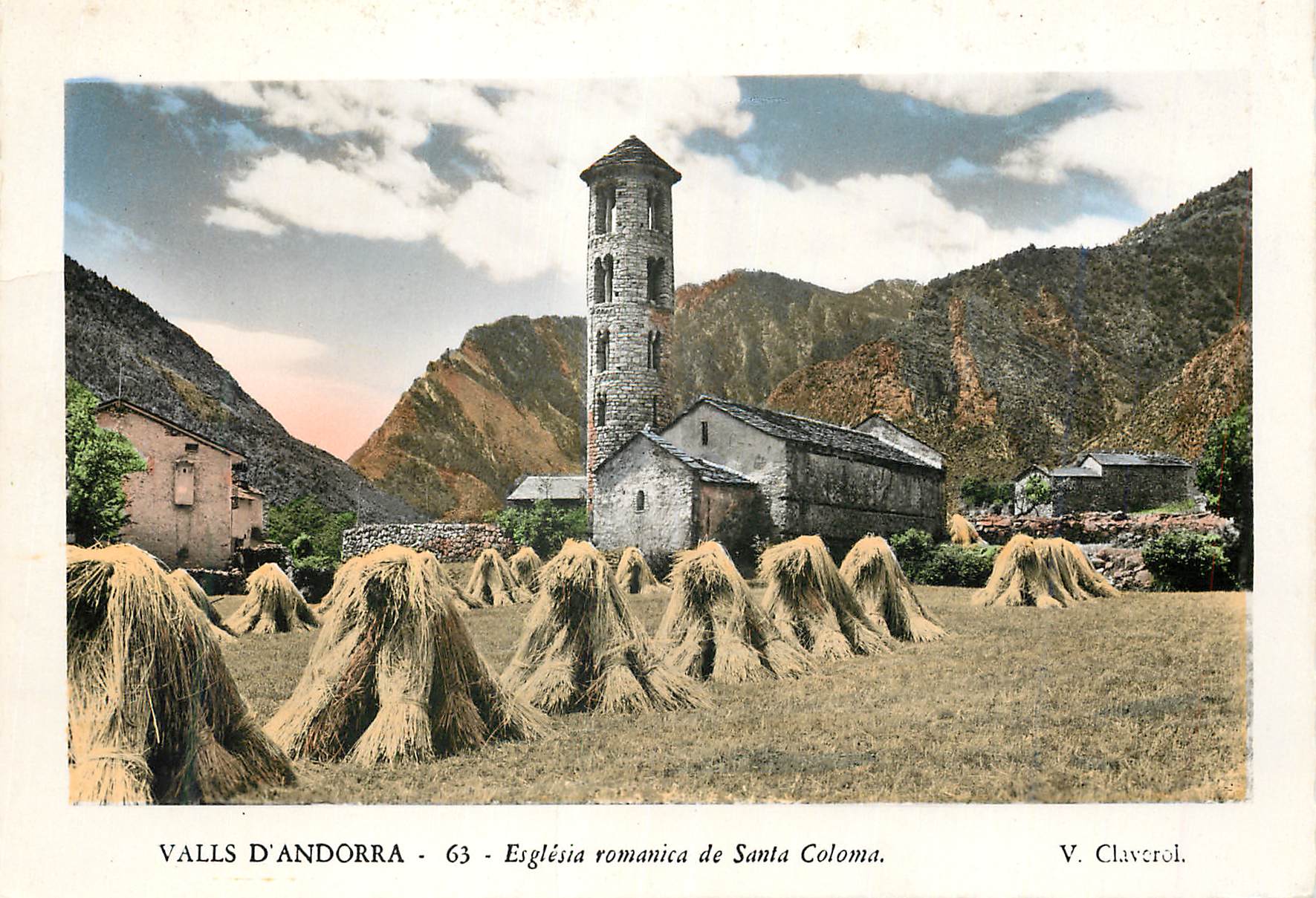 CPM Valls d Andorra Esglesia romanica de Santa Coloma 