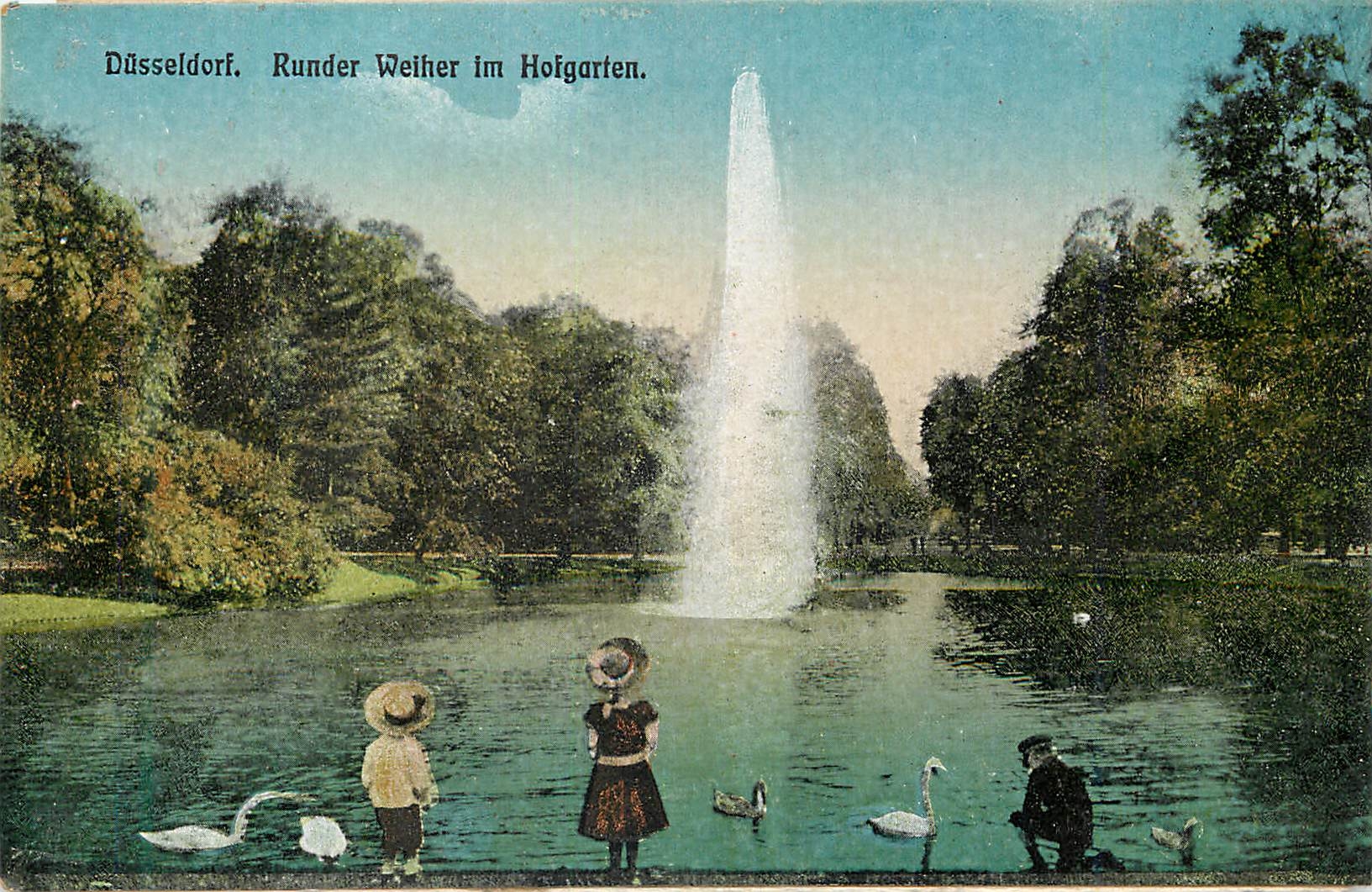CPA Dusseldorf Runder Weiher im Holgarten 
