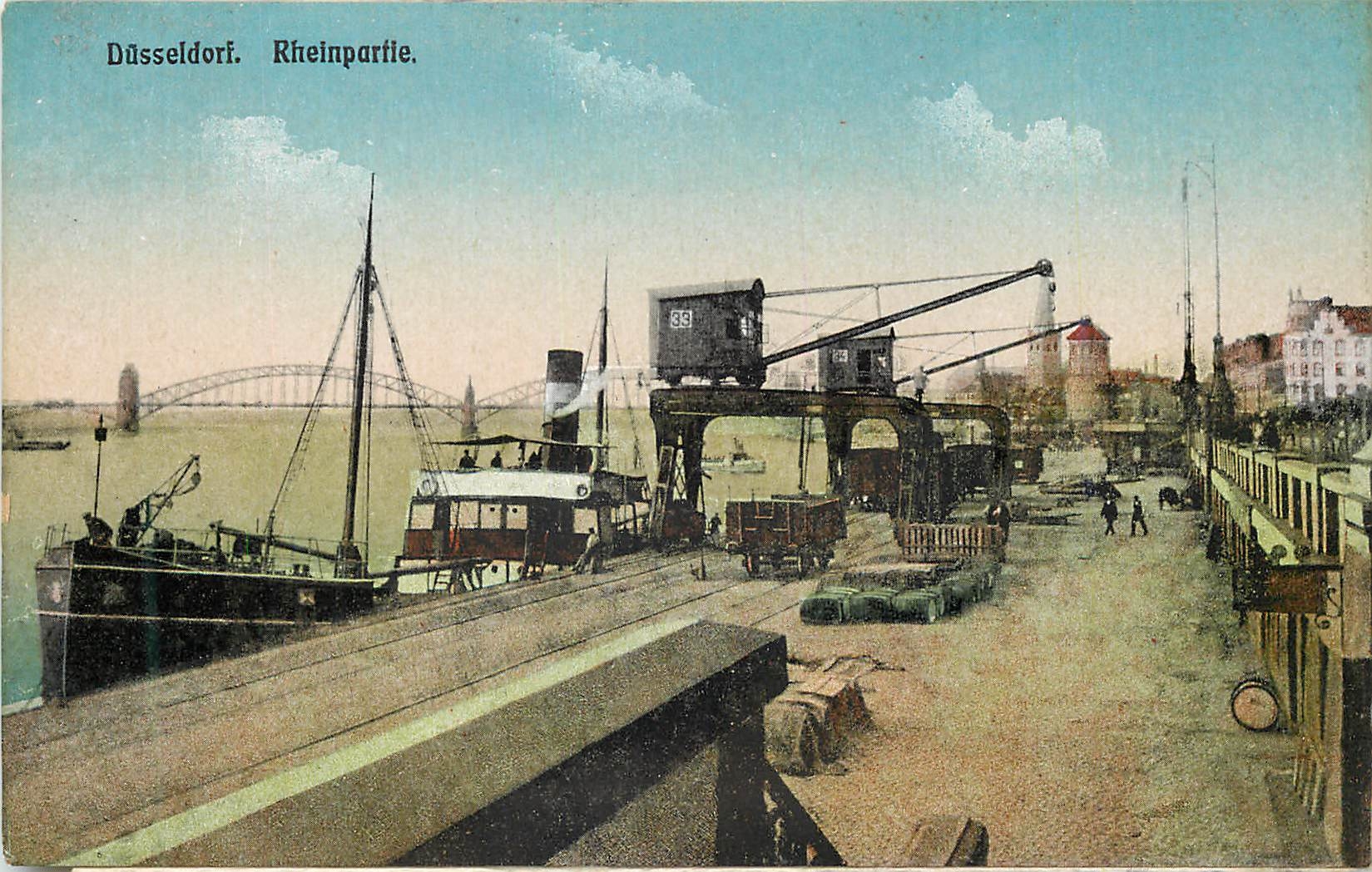 CPA Dusseldorf Rheinpartie Bateau