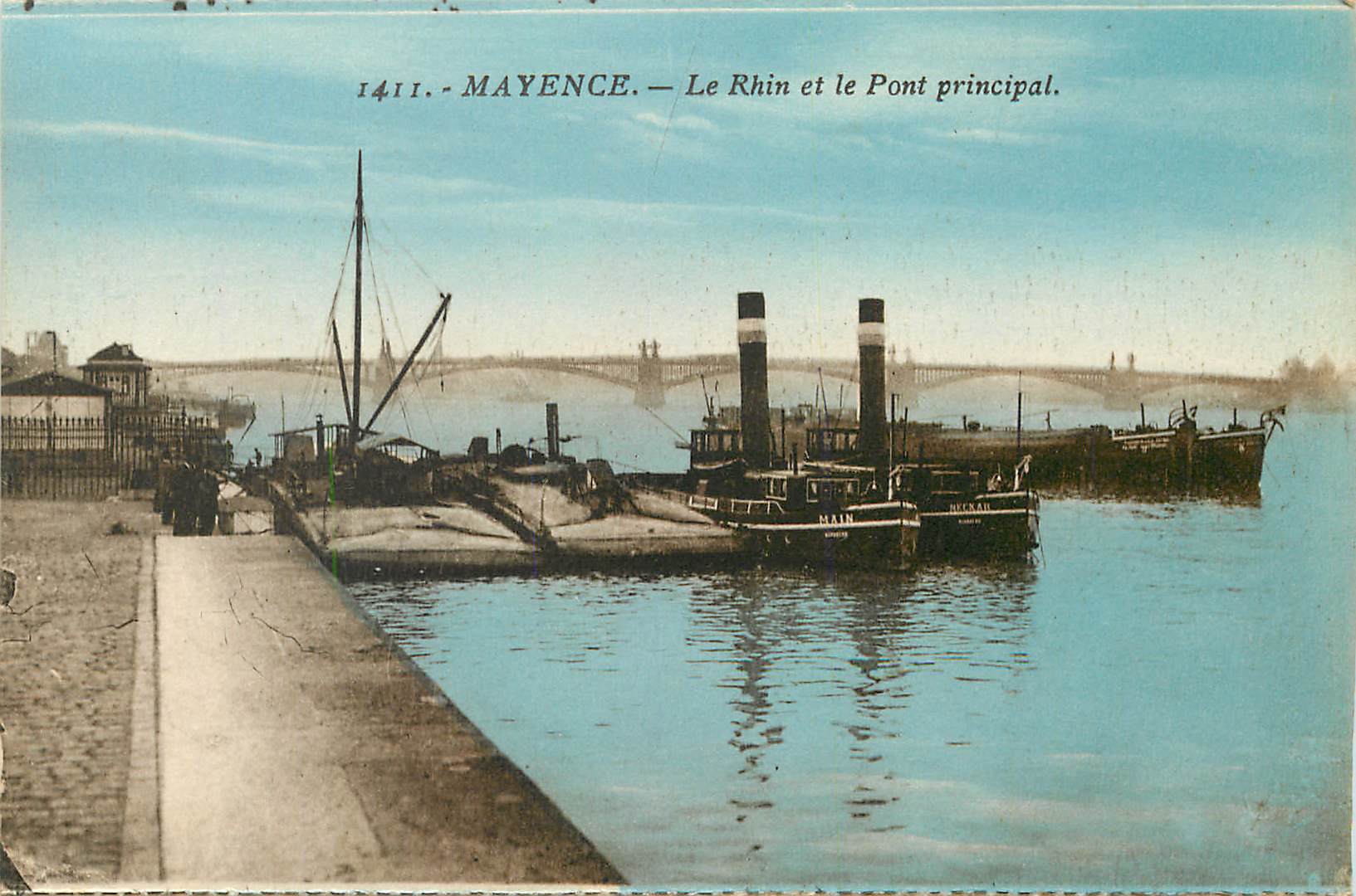 Mayence — Le Rhin et le Pont principal — série 1411