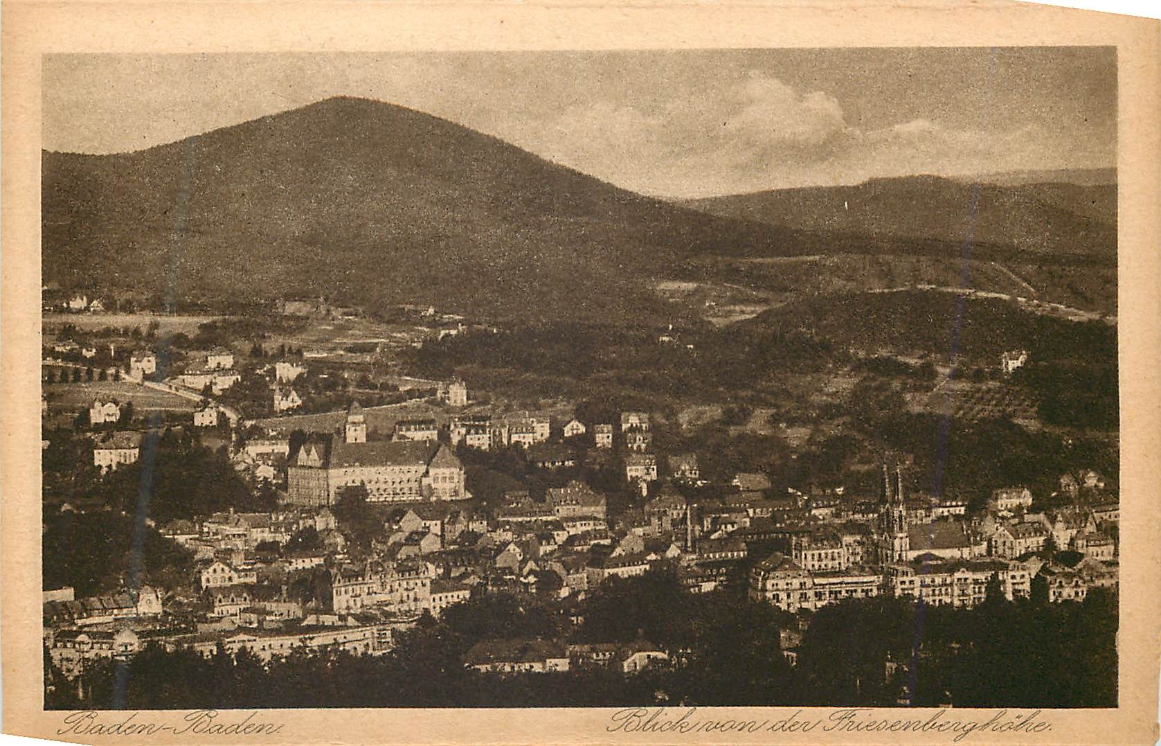 CPA Baden Baden Blick von Frieserberghafer 
