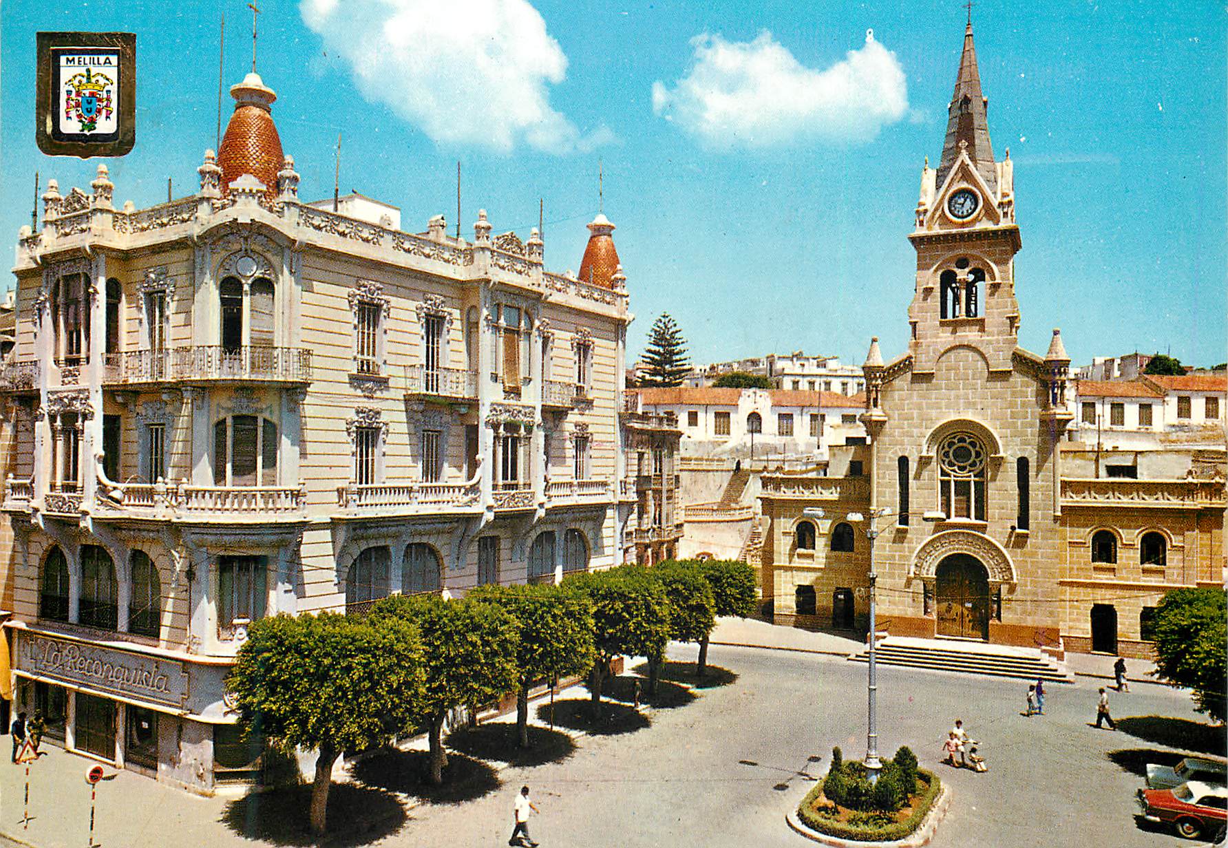 CPM Mellla Place M Pelayo et eglise aproissiale