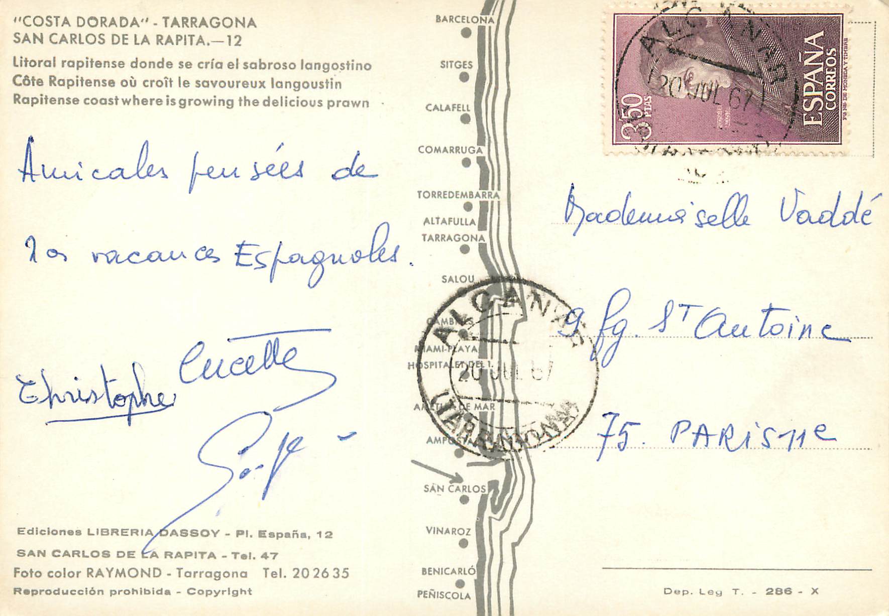 CPM Langostinos S Carlos de la Rapita  — Rückseite
