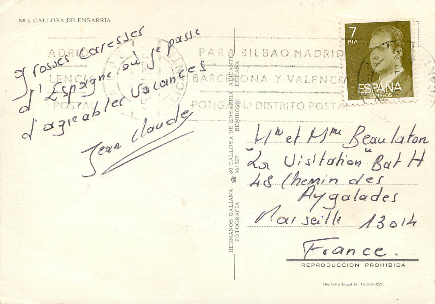 CPM Callosa de Ensarria  — Rückseite