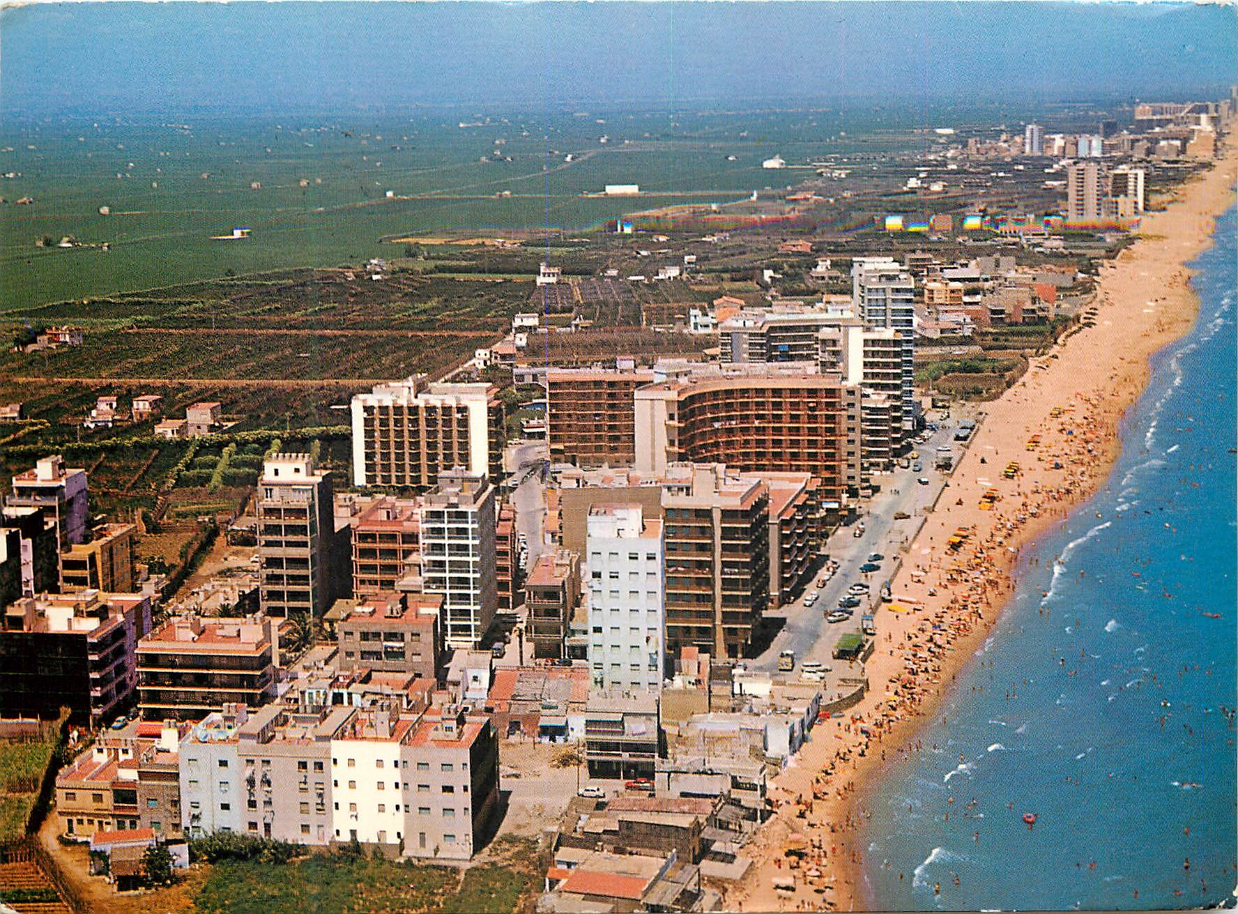 CPM Costa del Azahar Sueca Les Palmeretes Vista aerea 