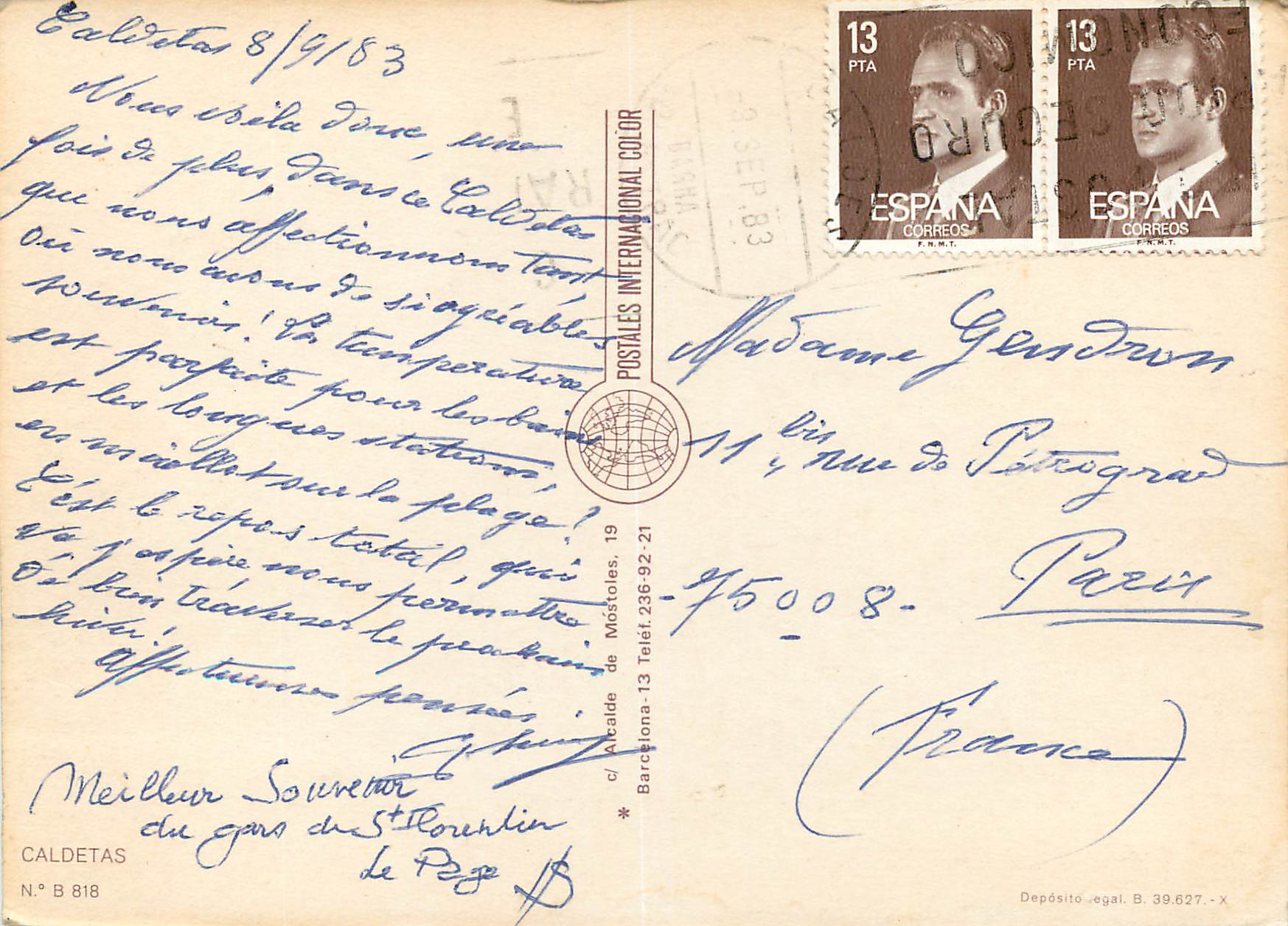 CPM Caldetas  — Rückseite