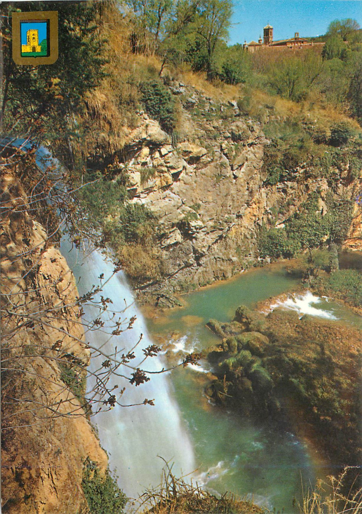 CPM Monasterio de Piedra Zaragoza Cascade Caprichosa et au fond le Monastere 