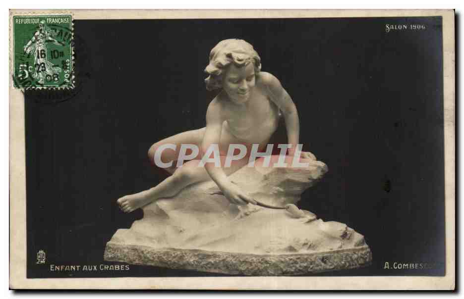 Salon de 1906 CPA Enfant aux crabes