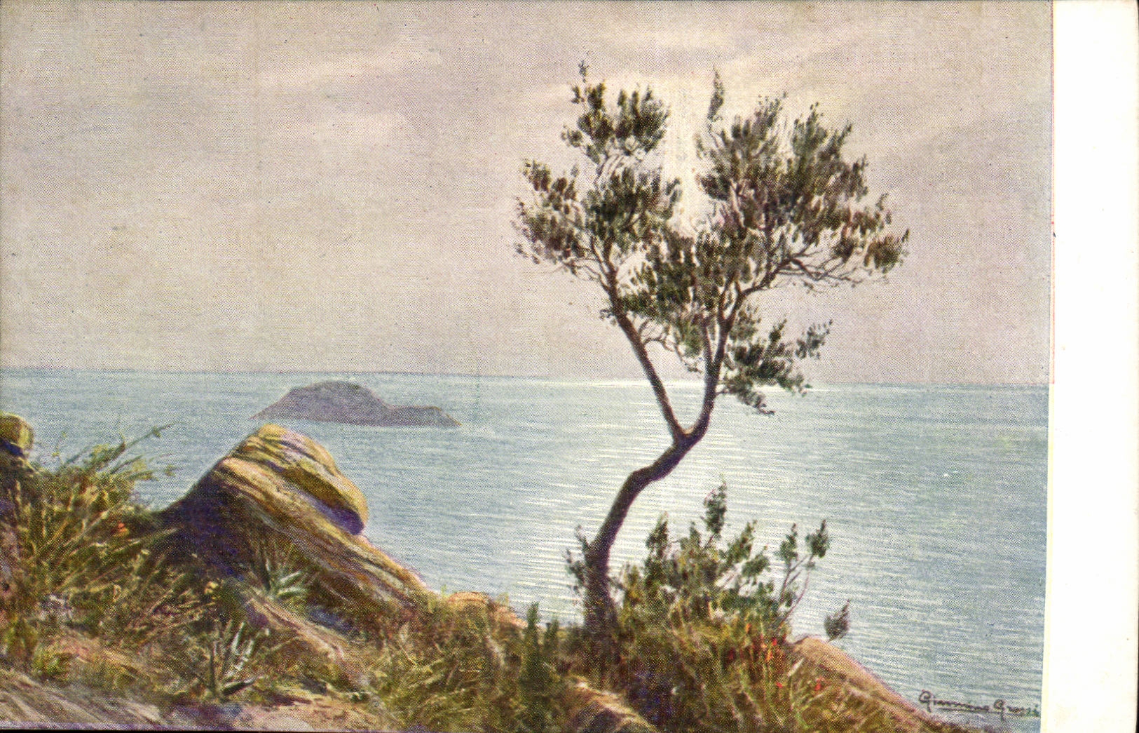 Fantaisie CPA Paysage Peinture